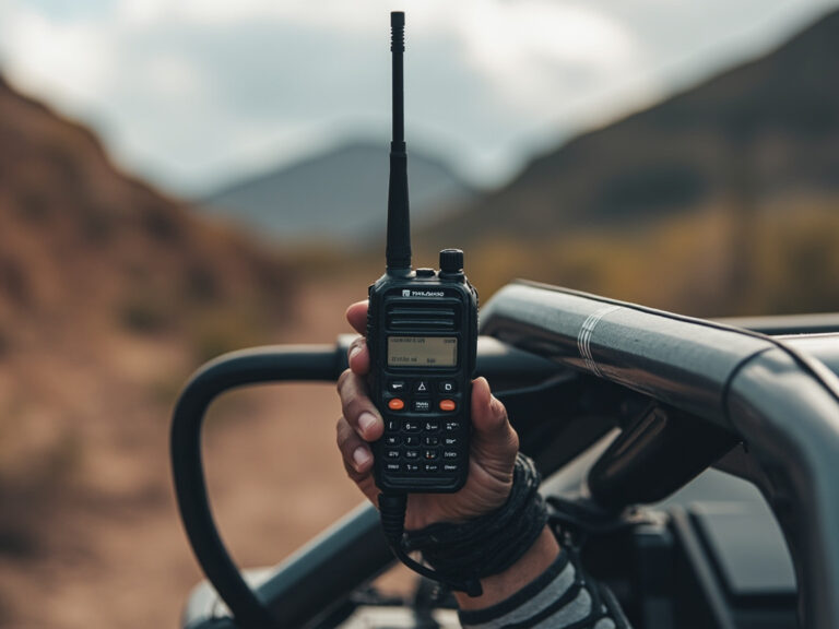 Off-road araç telsizi ve anten yerleşimi